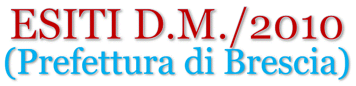 Link alla pagina degli esiti dell'esame DM/2010